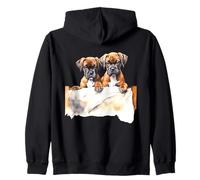 Cuccioli Boxer a Letto Felpa con Cappuccio