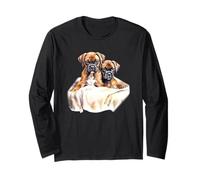 Cuccioli Boxer sul Letto Maglia a Manica