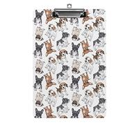 Cuccioli Bulldog Francese Carlino Formato A4 Appunti Divertente Estetica Lavoro Studiare Lettera Lavagna per Appunti Standard 12,5×8,5 in Pannello rigido per Aula Scolastica Bambini Scrittura Disegn