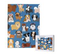 Cuccioli carini di cani,Puzzle in legno da 500 pezzi per adulti e adolescenti