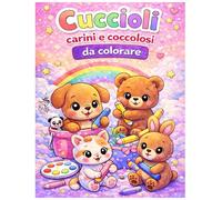 Cuccioli carini e coccolosi da colorare