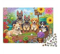 Cuccioli Carini Puzzle 1000 Pezzi Carta Puzzle per Adulti Giardino Primaverile Gioco di Puzzle 1000 Pezzi Relax Casa Regalo 70x50cm/1000pcs