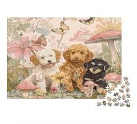 Cuccioli della foresta Puzzle per Adulti Puzzle 1000 Pezzi Scena da favola Relax Migliora attenzione Puzzle per Famiglia Decorazione Regalo 52x38cm/1000pcs