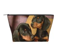Cuccioli di bassotto Animali domestici Cani Piccolo bassotto, Borsa da toilette Borsa per trucco Borsa per cosmetici Borsa da toilette da viaggio portatile