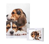 Cuccioli di Beagle adorabili,Puzzle in legno da 1000 pezzi per adulti e adolescenti
