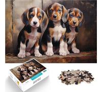 Cuccioli di Beagle Puzzle da 1000 pezzi per adulti Aiuta il cervello ad allenare i giocattoli che creano dipendenza per coltivare la pazienza grande regalo 38x26cm