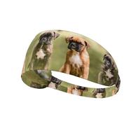 Cuccioli di Boxer Cani Animali Domestici Cani di Famiglia,Fascia elastica per capelli multiuso unisex, fascia antisudore sportiva