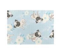 Cuccioli di cane carini dei cartoni animati, puzzle da 500 pezzi per adulti - puzzle in legno per adulti e anziani