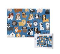 Cuccioli di cani carini,Puzzle in legno da 1000 pezzi per famiglie, puzzle per adulti e adolescenti