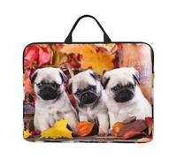 Cuccioli di carlino, Custodia per laptop da 14 pollici, borsa per notebook, custodia per laptop, valigetta con maniglia
