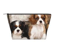 Cuccioli di Cavalier King Charles Spaniel piccoli, Borsa da toilette Borsa per trucco Borsa per cosmetici Borsa da toilette da viaggio portatile