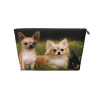 Cuccioli di Chihuahua, Borsa da toilette Borsa per trucco Borsa per cosmetici Borsa da toilette da viaggio portatile