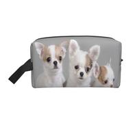 Cuccioli di Chihuahua, organizer per cosmetici di grande capacità, borsa da viaggio per il trucco da donna