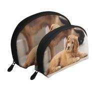 Cuccioli di Cocker Spaniel Piccoli cani Spaniel Animali domestici, Borsa per trucco a conchiglia Portamonete da donna Borsa da toilette piccola Borsa per cosmetici 2 pezzi