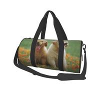 Cuccioli di Labrador Retriever gialli, Borsone da viaggio di grande capacità Borsa rotonda Borsa da viaggio sportiva Borsa da viaggio Borsa da fitness