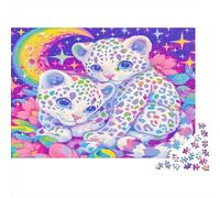 Cuccioli di leopardo carini Puzzle 1000 Pezzi Carta riciclata per adulti Puzzle per adulti Impossibile difficile stimolante Ottima idea regalo per decompressione per casa 38x26cm/1000pcs