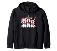 Cuccioli di Natale Husky - Simpatici Husky siberiani di Natale Felpa con Cappuccio