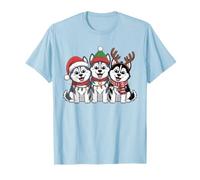 Cuccioli di Natale Husky - Simpatici Husky siberiani di Natale Maglietta