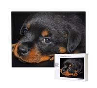Cuccioli di Rottweiler Animali domestici Cani Rottweiler di piccola taglia,Puzzle in legno da 500 pezzi, gioco di famiglia, puzzle per adulti e adolescenti, decorazioni per la casa