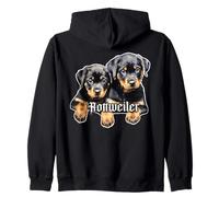 Cuccioli di Rottweiler Felpa con Cappuccio