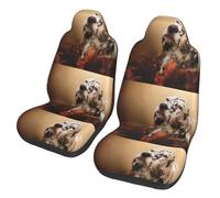 Cuccioli di Setter Inglese Autunno Animali Domestici Cani Inglese,Coprisedile per auto protezioni per sedili anteriori per auto, 2 pezzi