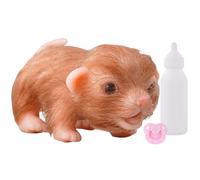 Cuccioli Giocattolo per Bambini - Mini Animaletto in Silicone Morbido con Biberon e Tettarella - Bambola Cane Realistica Morbida | Per bambini età 3+ decorazione casa prescolare gioco di ruolo complea