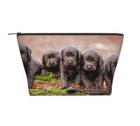 Cuccioli Labrador Marrone Piccola Famiglia Di Cuccioli, Borsa da toilette Borsa per trucco Borsa per cosmetici Borsa da toilette da viaggio portatile