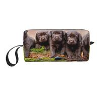 Cuccioli Labrador Marrone Piccola Famiglia Di Cuccioli, Borsa per il trucco Borsa per cosmetici Borsa da toilette da viaggio portatile Borsa per trucco Organizer