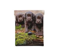 Cuccioli Labrador Marrone Piccola Famiglia Di Cuccioli, Spremere il portafoglio superiore da donna Borsa portaoggetti Piccola portamonete Portamonete