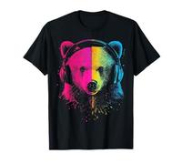Cuccioli Orso Animale Motivo Musica Cuffia Cuccioli Maglietta