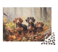 Cuccioli salsiccia bosco Puzzle 1000 Pezzi Adulti In Stampa Ad Alta Definizione,Un Puzzle Per Giochi Di Puzzle Per Lo Sviluppo Cognitivo,Ideale Per Fun Fresent & Activity Per La Casa,Il Puzzle Più