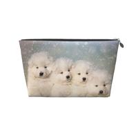 Cuccioli Samoiedo Cani Bianchi Famiglia Piccolo Samoiedo, Borsa da toilette Borsa per trucco Borsa per cosmetici Borsa da toilette da viaggio portatile