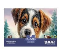 Cuccioli TricoloreJigsaw Puzzle Impossible 1000 Pezzi Snowy foresta Decorazione Per La Casa. Rilassamento E Intelligence Per Adulti E Ragazzi Da 14 Anni 52x38cm/1000pcs