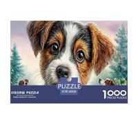 Cuccioli TricoloreJigsaw Puzzle Impossible 1000Pcs Snowy foresta Decorazione Per La Casa. Rilassamento E Intelligence Per Adulti E Ragazzi Da 14 Anni 38x26cm/1000pcs