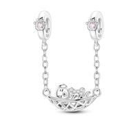 Cucciolo Amaca doppio Anello Ciondolo Fascino, Fascino per Braccialetto, Compatibile con Braccialetto Pandora Collana