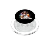 Cucciolo amante dei cani Ho bisogno di caffè, umorismo mattutino PopSockets PopGrip per MagSafe