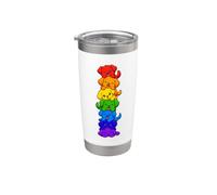 Cucciolo Arcobaleno Stack Torre Per Cani Kawaii Carina Bicchiere termico in acciaio inox doppia parete