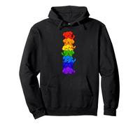 Cucciolo Arcobaleno Stack Torre per Cani Kawaii Carina Felpa con Cappuccio