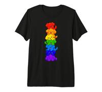 Cucciolo Arcobaleno Stack Torre per Cani Kawaii Carina Maglietta Premium