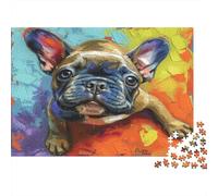 Cucciolo bulldog Rompicapo 1000 Pezzi In Bulldog francese Resistente E Durevole, Un Gioco Di Puzzle Per Brain Training Puzzle, Ideale Per Decorazione Casa, Enigma Del Regalo Di