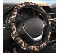 Cucciolo carino con occhi grandi Coprivolante per auto Coprivolante elasticizzato elasticizzato 15 pollici Morbido protettore per volante universale Traspirante Antiscivolo Accessori per auto per SUV
