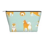 Cucciolo carino di Shiba Inu, Borsa da toilette Borsa per trucco Borsa per cosmetici Borsa da toilette da viaggio portatile
