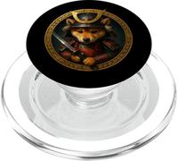 Cucciolo carino di Shiba Inu come samurai in armatura PopSockets PopGrip per MagSafe