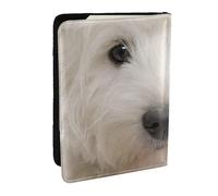 Cucciolo carino di Westie, Porta passaporto da viaggio in pelle PU Custodia per passaporto Copertine per passaporto da 6,5 pollici