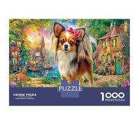 Cucciolo carino Giochi Di Puzzle Per Lo Sviluppo Cognitivo 1000 Pezzi Papillon Pink Bow per Apprendimento E Divertimento A Casa, Sviluppo Mentale 70x50cm/1000pcs