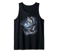 Cucciolo con Meme Bootleg retrò Siberiano Husky Howling Moon degli Anni '90 Canotta