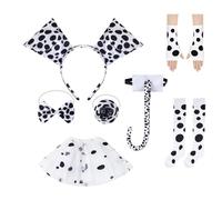 Cucciolo Da Cucciolo Dalmata Set Costumi Auricolare Coda A Filo Bowtie Gallo Guanto Tutus Per Bambino Halloween Natalizio Animale Cosplay Cosplay Animale Vestito