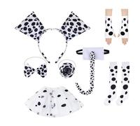 Cucciolo Da Cucciolo Dalmata Set Costumi Auricolare Coda A Filo Bowtie Gallo Guanto Tutus Per Bambino Halloween Natalizio Animale Cosplay Cosplay Animale Vestito