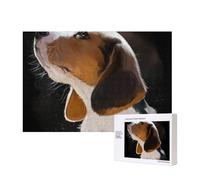 Cucciolo di Beagle Benvenuto nel Giardino,Puzzle in legno da 300 pezzi per famiglie, per adulti e adolescenti, decorazioni per la casa