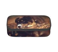 Cucciolo di Border Collie Bokeh Brown Border Collie, Astuccio per matite, Astuccio per matite Astuccio per penne a matita di grande capacità Borsa per cosmetici